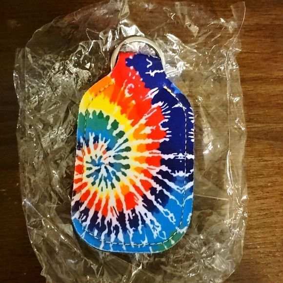 Tie-Dye Hand Sanitizer Keyring Holder - Picture 2 of 2